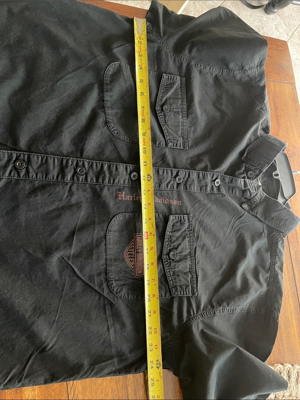 Harley-Davidson Motorcycles Black Freedom Liberty short sleeve work shirt Large - Picture 12 of 16
